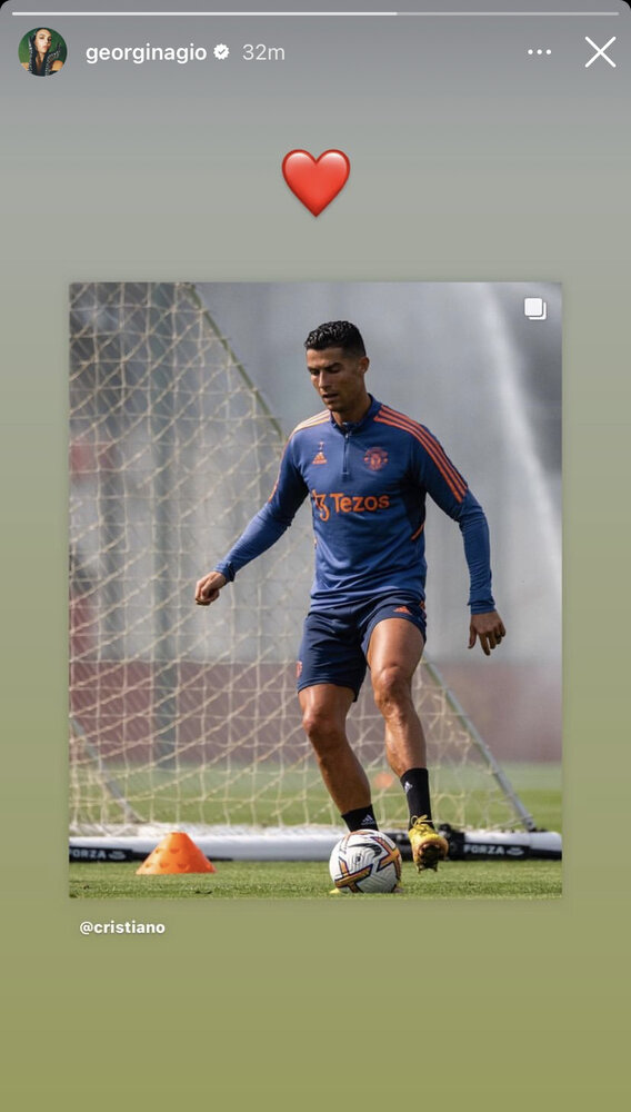 روحیه دادن جورجینا به رونالدو در روزهای جنجالی/عکس