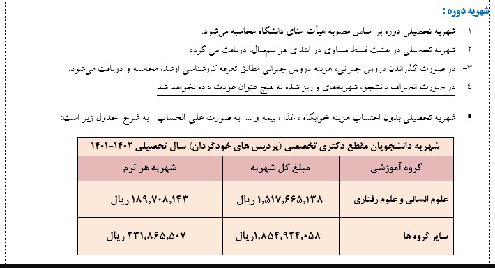 گرانترین شهریه در دانشگاه تهران/ دکتری پردیس خودگردان؛ ۱۵۱ میلیون تومان/هفت گرد