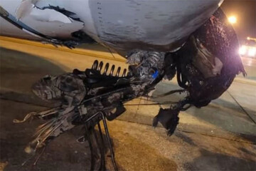 تصاویر | برخورد عجیب و مرگبار ایرباس با موتورسیکلت