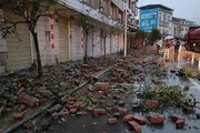 ببینید | وقتی زمین زیرورو شد!/ ویدیوی تازه ای از وقوع زلزله ۶.۸ ریشتری در خیابانی سیچوان چین