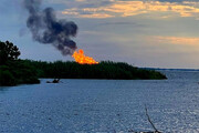 ببینید |  انفجار خط لوله انتقال گاز در دریاچه لری ایالت لوئیزیانا آمریکا