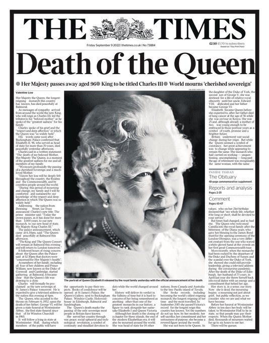 روزنامه‌های بریتانیا چگونه درگذشت ملکه را بازتاب دادند؟