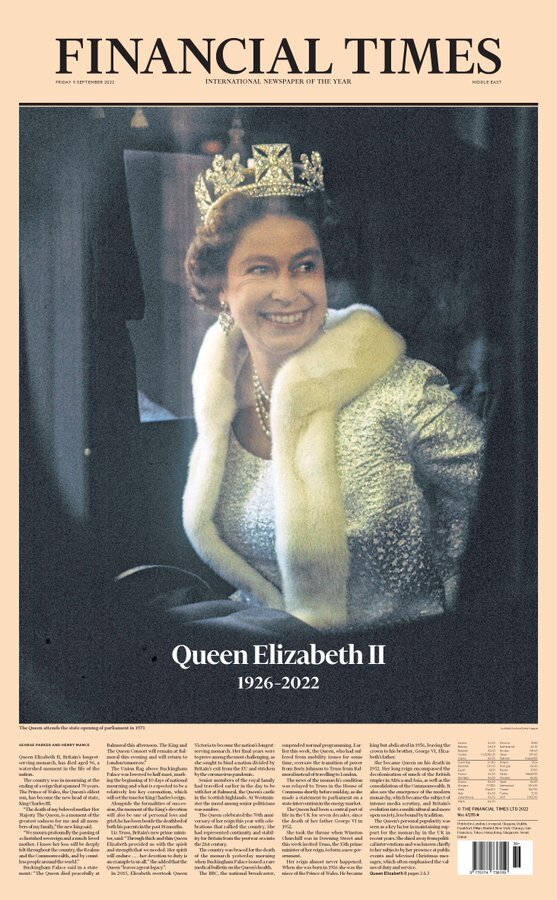 روزنامه‌های بریتانیا چگونه درگذشت ملکه را بازتاب دادند؟