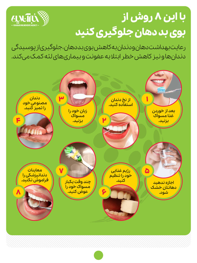 8 روش ساده برای جلوگیری از بوی بد دهان
