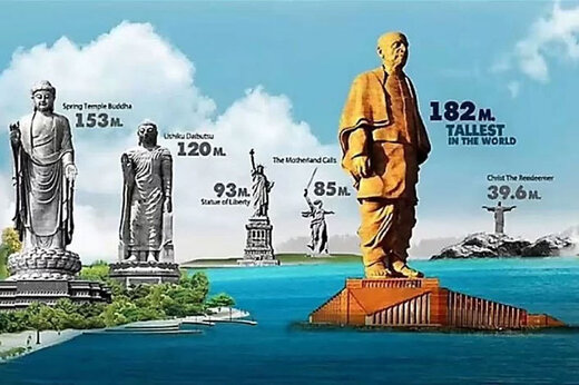ببینید | مرتفع‌ترین مجسمه‌های جهان؛ از 5 تا 182 متر!