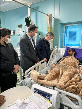 عیادت سرپرست فرمانداری اهواز از مدیر کل فرهنگ و ارشاد اسلامی خوزستان