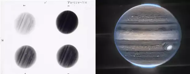 عکسl مقایسه اولین عکس از فضا و آخرین عکسی که تاکنون گرفته شده است