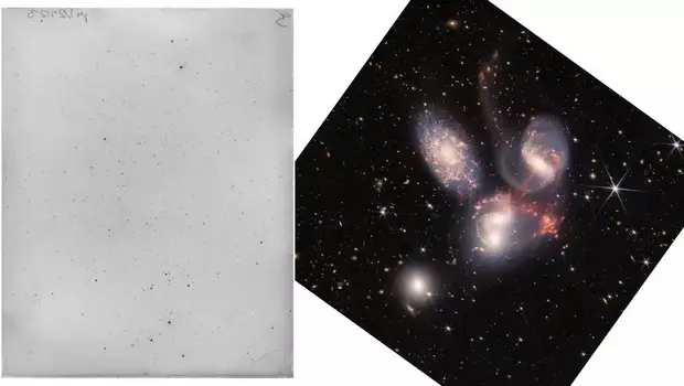 عکسl مقایسه اولین عکس از فضا و آخرین عکسی که تاکنون گرفته شده است