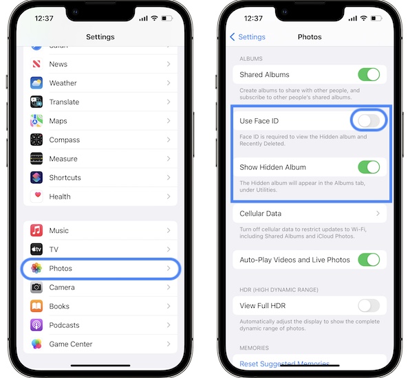 اینگونه در ios۱۶ عکسها را مخفی کنید و روی آنها قفل بگذارید