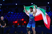 Iranian freestyle wrestler wins gold in Serbia’s World Championships