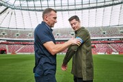 لواندوفسکی با بازوبند کاپیتانی اوکراین در جام جهانی/عکس