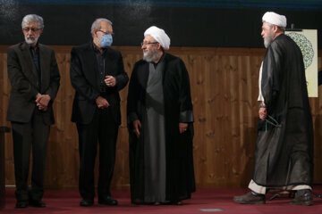 از حضور ناطق نوری و خوش و بش لاریجانیها تا برادران لاریجانی و حداد عادل در یک قاب + عکس ها