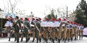 برگزاری رژه مشترک نیروهای مسلح در قزوین