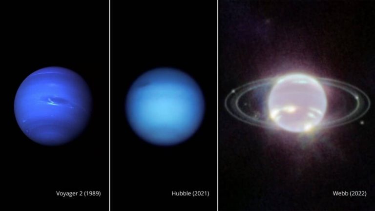 عکسl تلسکوپ جیمزوب از نپتون رونمایی کرد