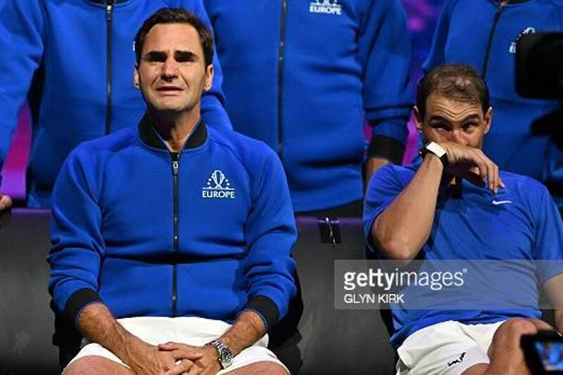 ببینید | اشکهای رافائل نادال در مراسم وداع راجر فدرر