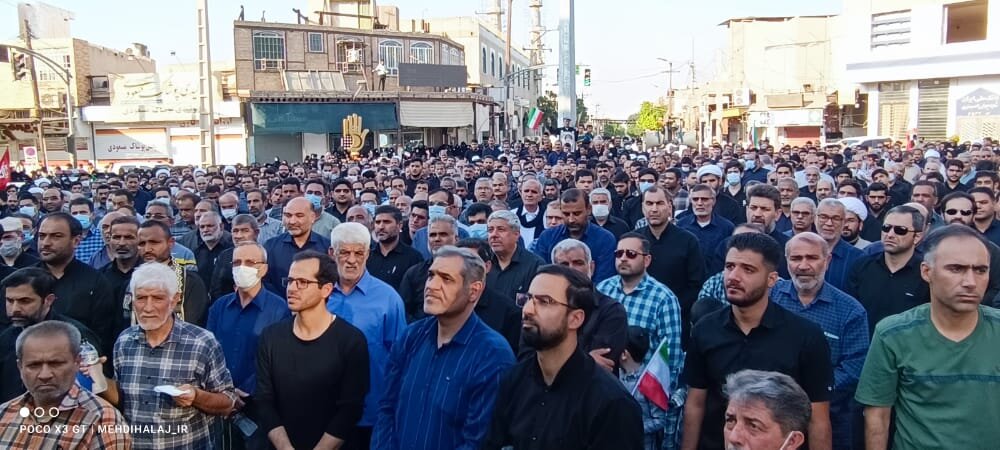 تصاویر | اجتماع بزرگ مردم دزفول در محکومیت اهانت اغتشاشگران