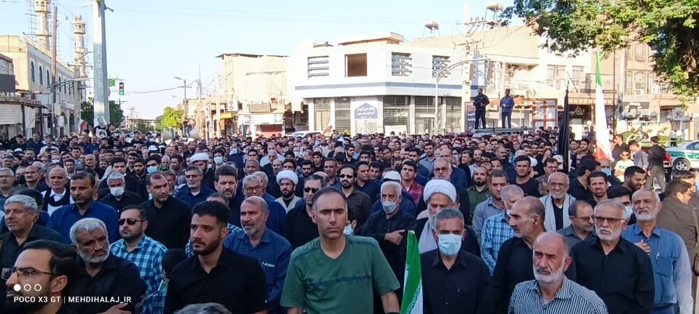 تصاویر | اجتماع بزرگ مردم دزفول در محکومیت اهانت اغتشاشگران