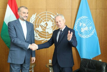 دیدار امیرعبداللهیان با رئیس مجمع عمومی سازمان ملل