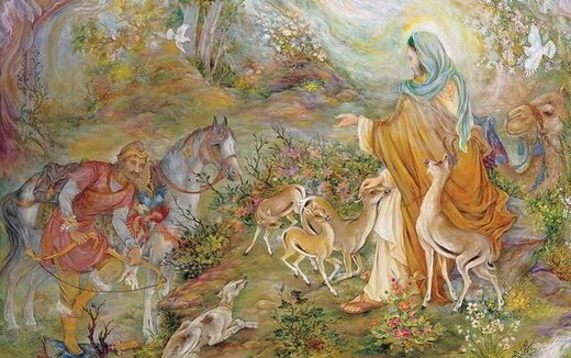 2 نقاشی «ضامن آهو» از فرشچیان چه تفاوت هایی دارند؟