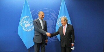 Iran FM, UN chief discuss JCPOA, regional issues