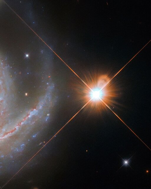 عکس | درخشش استثنایی یک ستاره در کهکشانی دوردست
