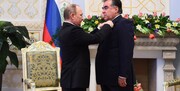 اعطای نشان لیاقت میهن پرستی روسیه به رئیس جمهور تاجیکستان
