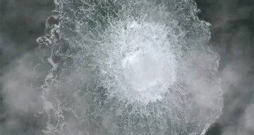 عکس | تصویر نشت خطوط لوله گاز نورد استریم  از دید فضا !
