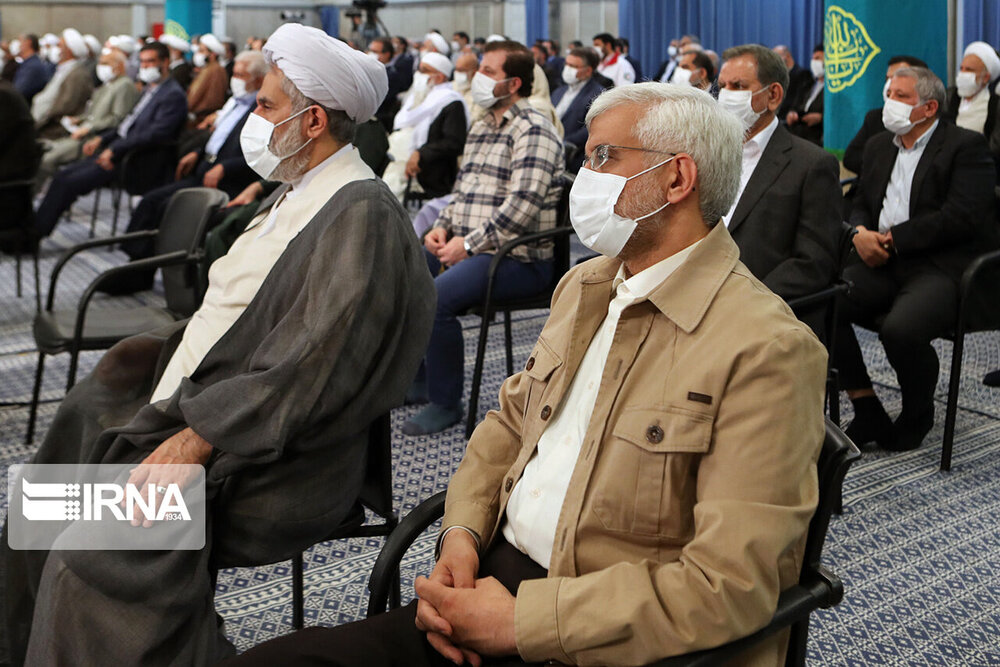 روحانی، ناطق‌نوری، لاریجانی و جهانگیری در دیدار با رهبری / عکس ها 8