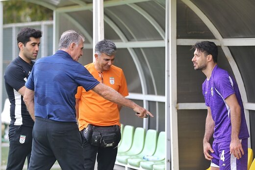 عکس | کی‌روش سه بازیکن تیم ملی را تمرین داد