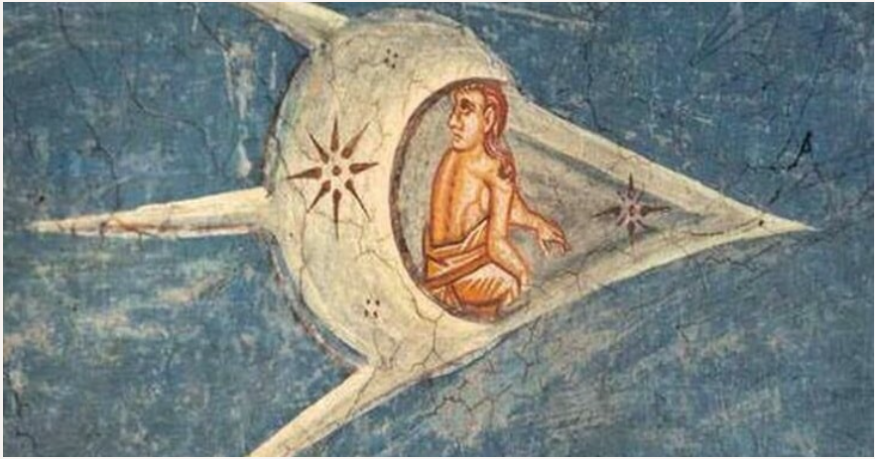 عکس | ظهور یک بشقاب‌پرنده در نقاشی سال 1350