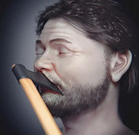 تصاویر | بازسازی چهره مردی که با ضربه تبر به صورتش کشته شد