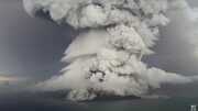 عکس | عظیم‌ترین انفجار ۳۰ سال اخیر زمین که ستون غبارش ۶۰ کیلومتر بالا رفت!