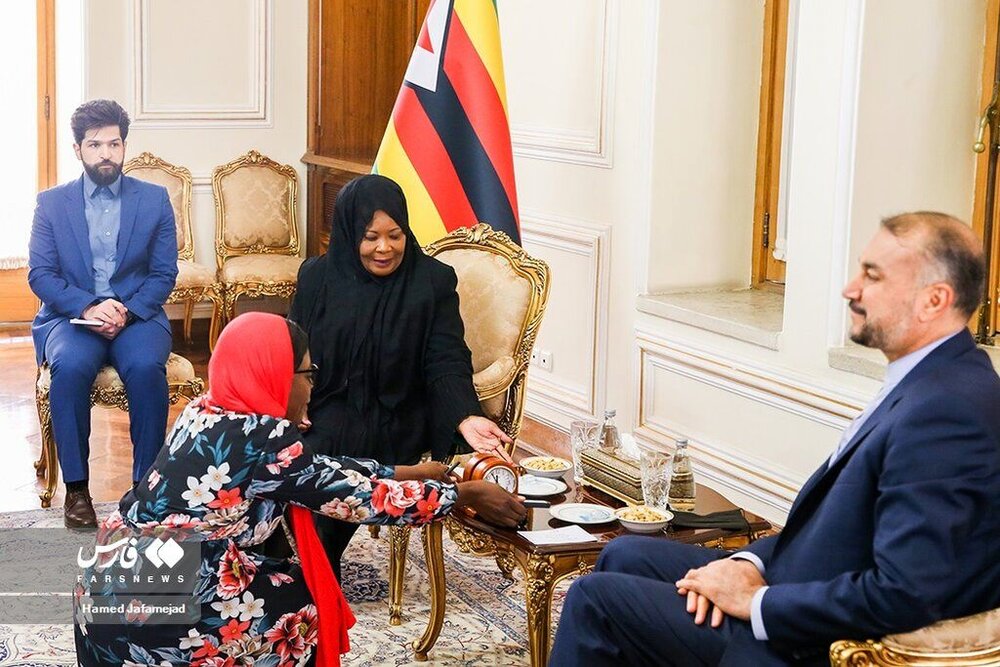 تصاویر | پوشش زن رئیس جمهور زیمبابوه در ایران