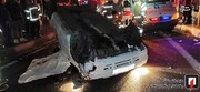تصاویر | تصادف هولناک و مرگبار در بزرگراه امام علی(ع)؛ واژگونی خودرو و فوت راننده