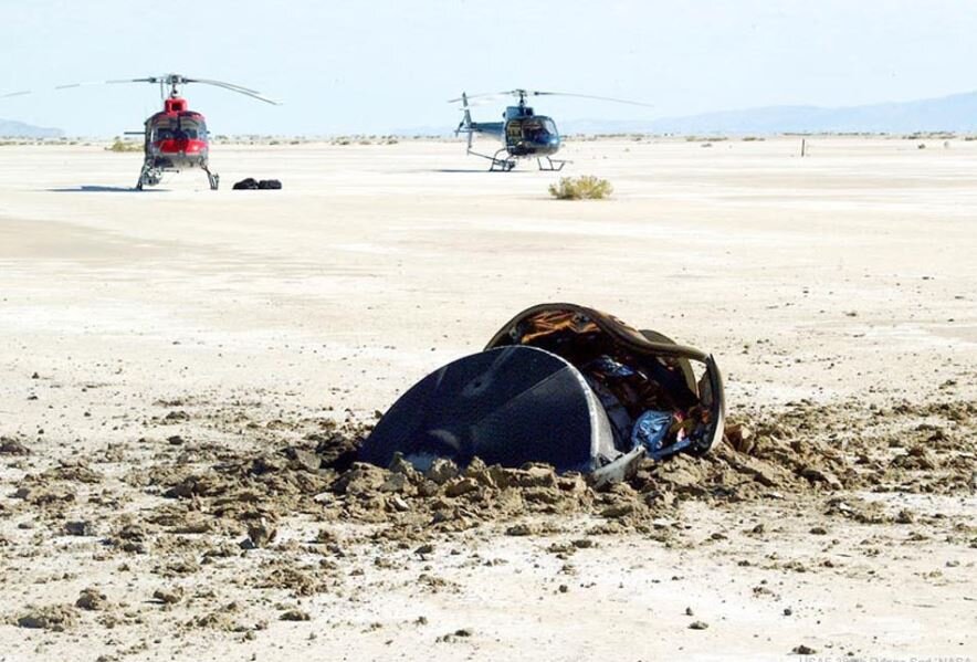ماجرای سقوط یک فضاپیمای پیشرفته در صحرای یوتا / عکس