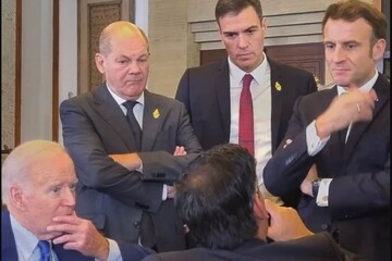 ببینید | عکس معنادار رهبران آمریکا، انگلیس، اسپانیا، فرانسه و آلمان بعد از حمله موشکی به لهستان