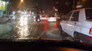 ببینید | آبگرفتگی خیابان‌های کرج در اثر بارش
