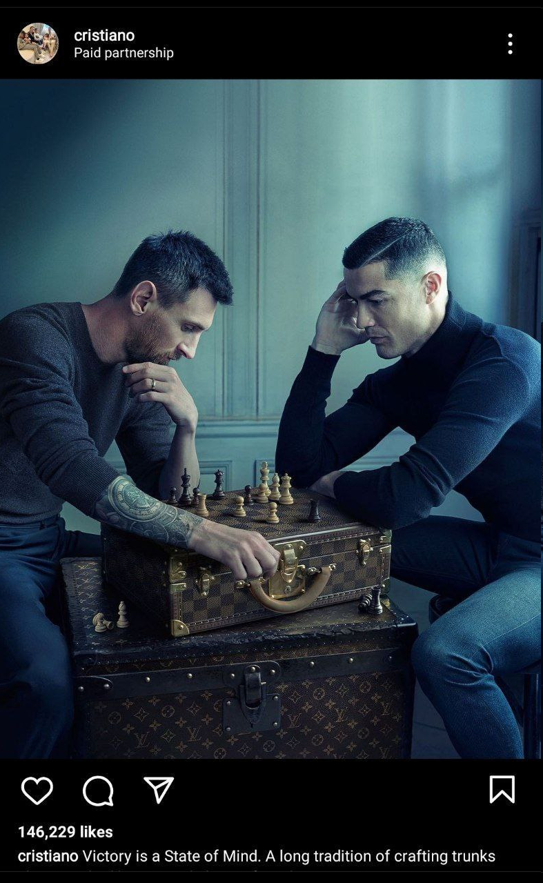 عکس| پست مشترک رونالدو و مسی در آستانه جامجهانی