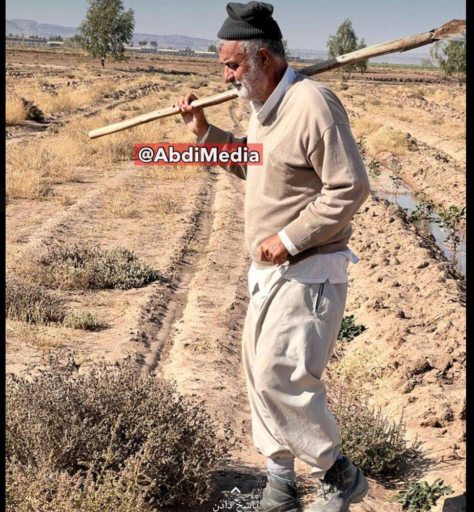 حیرت آور، البته در ایران! / وزیر کشاورزی روحانی با بیل و لباس کار در زمین کشاورزی