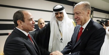 اردوغان و السیسی برای نخستین بار در دوحه دیدار کردند