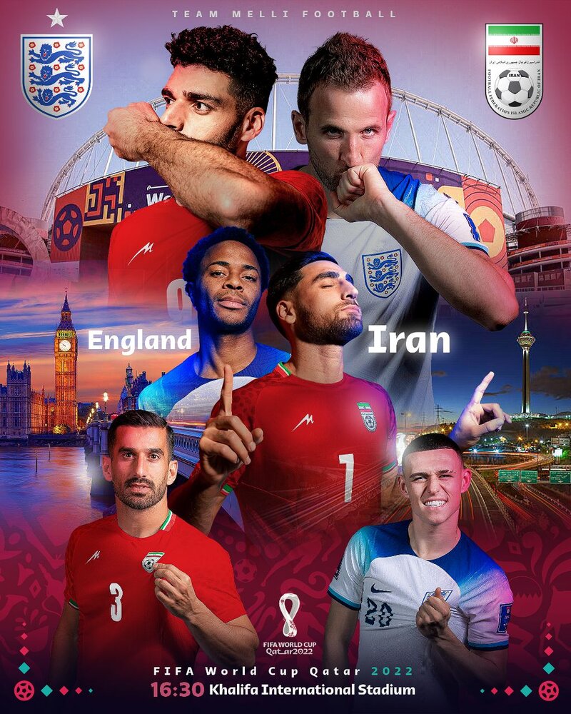 عکس | رونمایی از پوستر تیم ملی برای بازی با انگلیس