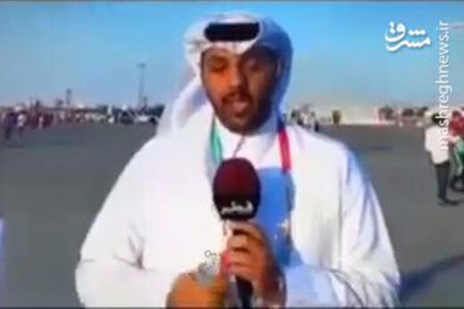 ببینید | بیهوش شدن خبرنگار تلوزیون قطر روی آنتن زنده