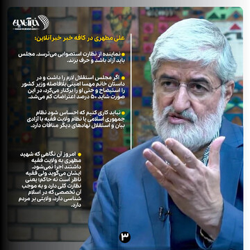 علی مطهری در کافه خبر خبرآنلاین