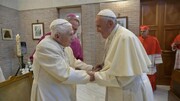 پاپ فرانسیس به دیدار پاپ بندیکت شانزدهم رفت/عکس