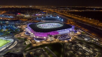 تصویر زیبای جام‌جهانی قطر از نگاه ماهواره‌ اماراتی / عکس