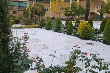 تصاویر | برف پاییزی کرج را سفیدپوش کرد