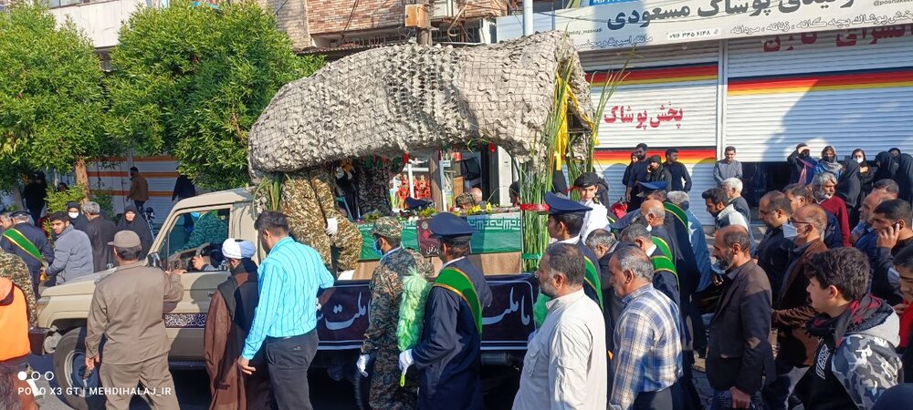 گزارش تصویری / تشییع پیکر شهید جلیل نوری دزفولی پس از ۳۸ سال