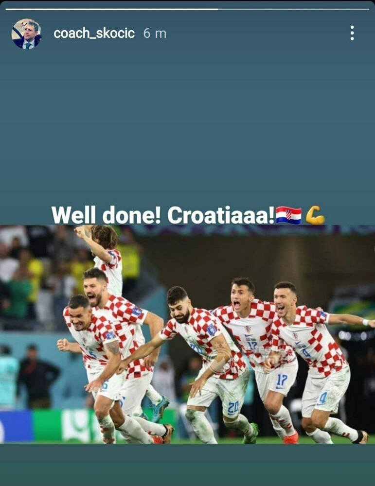 عکس | واکنش اسکوچیچ به صعود کرواسی