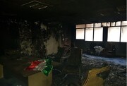 ببینید | اولین تصاویر از آتش‌زدن دفتر بسیج دانشجویی دانشگاه شریف