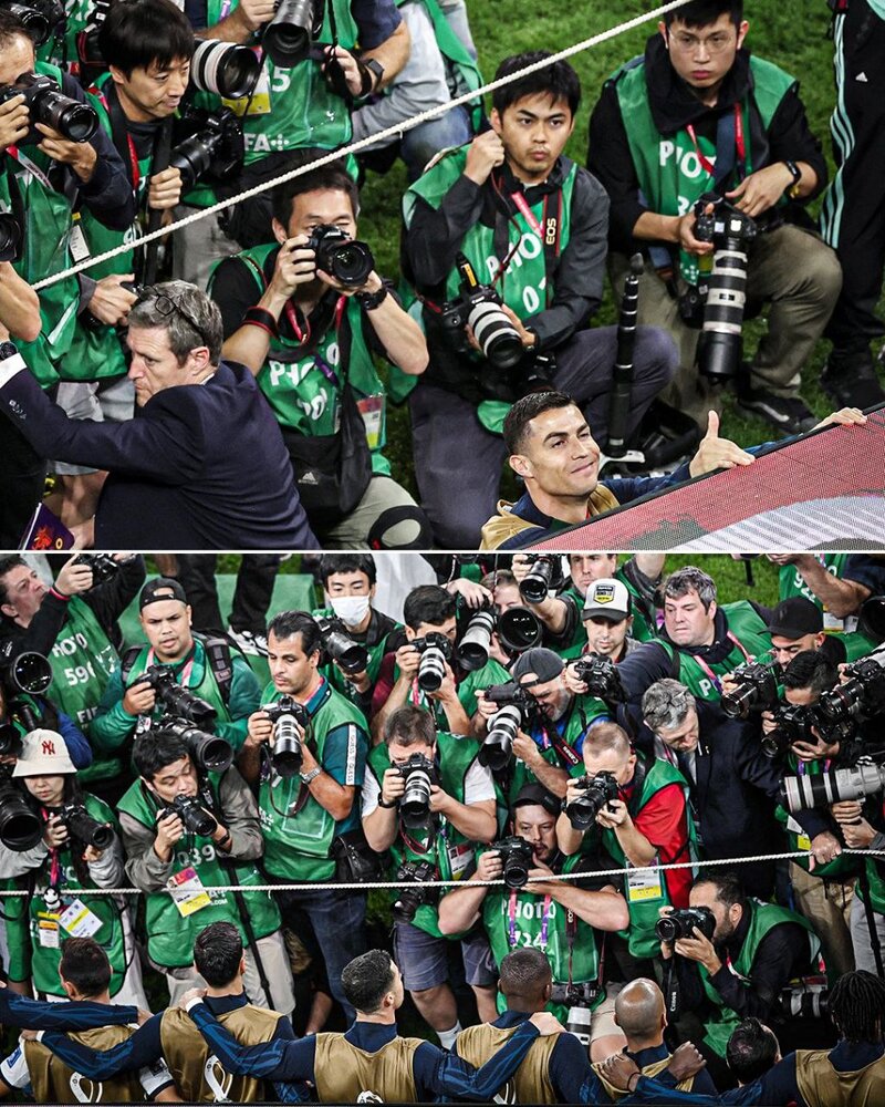 عکس | هجوم خبرنگاران برای ثبت تصویر از رونالدو